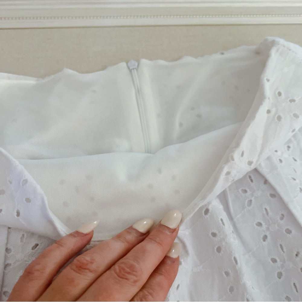 L. A. Hearts XS skirt mini white eyelet embroidered ruffle - Picture 6 of 11